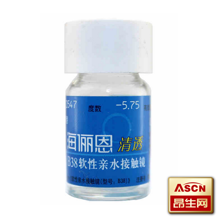 买2送二 海俪恩隐形近视眼镜清透年抛1片装透氧TF