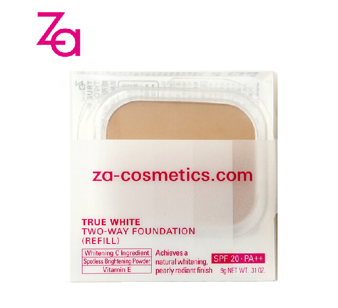 Za/姬芮新能真皙美白两用粉饼9g无粉盒 保湿控油 持久遮瑕定妆