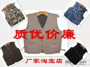 Trung niên nam xuân thu đông nhiều túi vest chụp ảnh cá áo vest cotton phần mỏng thời trang ngoài trời