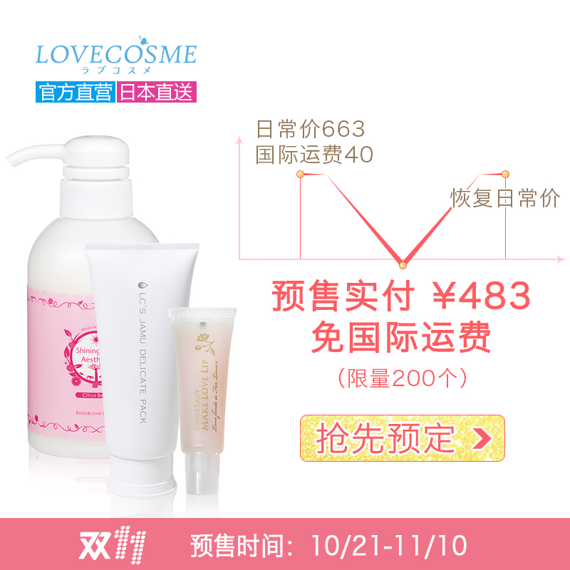 11专用LC品爱限量福袋私处护理凝露+密爱黑加仑+晶莹莓果润滑乳