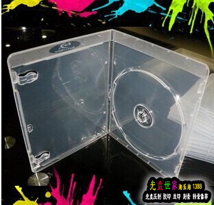 Thickened transparent Blu-ray box, single-disc Blu-ray DVD disc box, embossed LOGO, film can be loaded with inserts