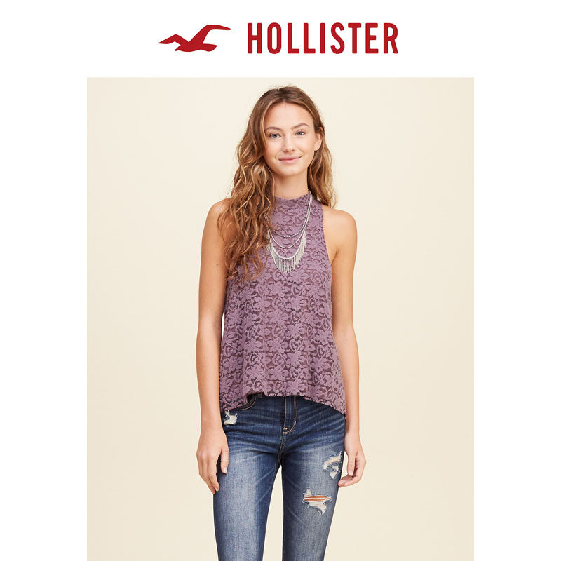 Hollister 蕾丝立领吊带衫 女 104623