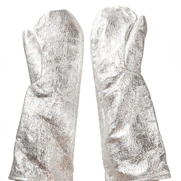 High temperature gloves baking heat-resistant long aluminum foil resistant 18 inch aluminum foil fireproof heat insulation long sleeve aluminum foil labor insurance industry thickening