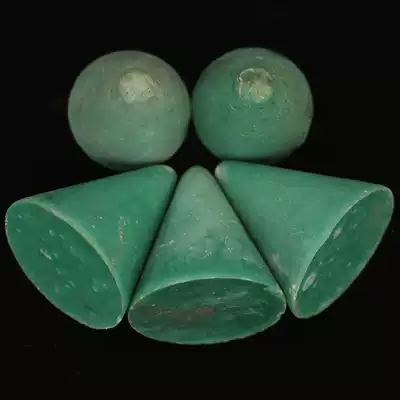 Hardware resin polishing stone Green conical grinding stone to batch front burr triangular plastic chamfer to oxide skin