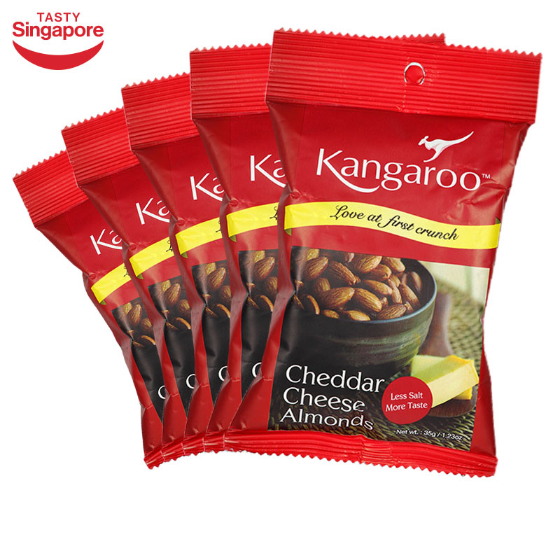 新加坡进口零食 Kangaroo奶酪味杏仁5包装 开袋即食100%正品保证