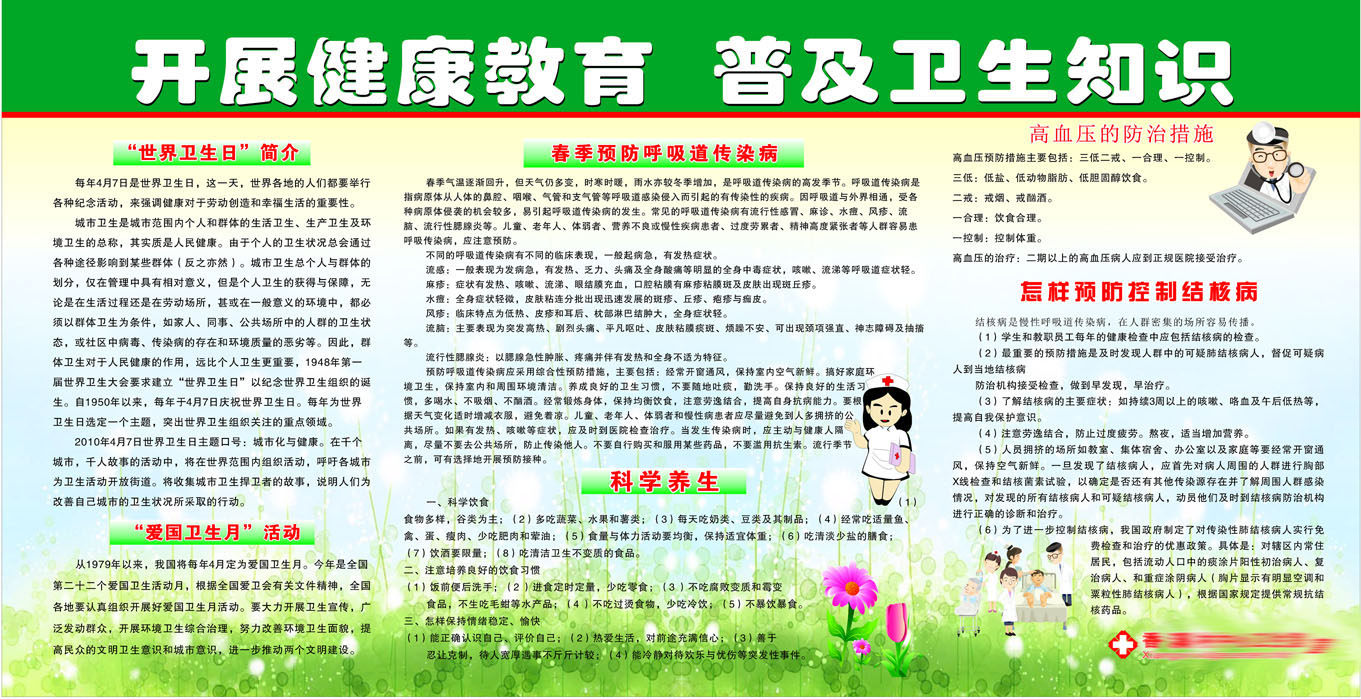 609办公装饰海报展板素材337卫生院健康教育宣传专栏