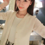 Tình yêu Wo mùa thu Hàn Quốc phiên bản mới của chiếc áo đan len nhỏ mới là mỏng ngắn đan cardigan khăn choàng của phụ nữ áo len áo khoác mỏng áo len cổ tim
