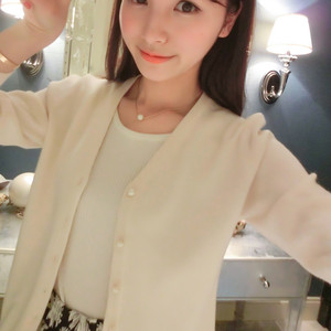 Tình yêu Wo mùa thu Hàn Quốc phiên bản mới của chiếc áo đan len nhỏ mới là mỏng ngắn đan cardigan khăn choàng của phụ nữ áo len áo khoác mỏng