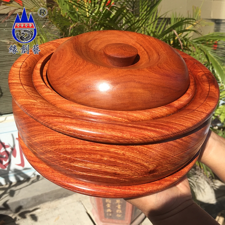 Myanmar rosewood eight treasure box one thing one picture solid wood whole wood cornucopia ornament mahogany storage jar special price