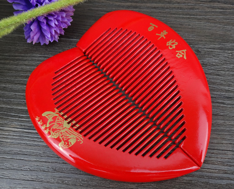 Marriage festival wholesale couple peach comb wash with hair comb plastic wine comb comb