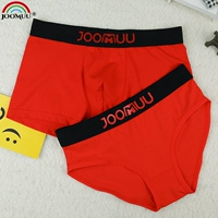Lest đẹp trai t couple đồ lót màu đỏ năm nay cotton kích thước lớn nam boxer ladies tam nữ võ sĩ quyền Anh đồ lót triều quần lót cặp