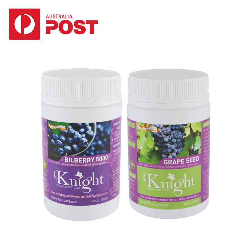 Knight蓝莓素护眼灵100粒葡萄籽精(高品质)100粒澳洲邮政官方直邮