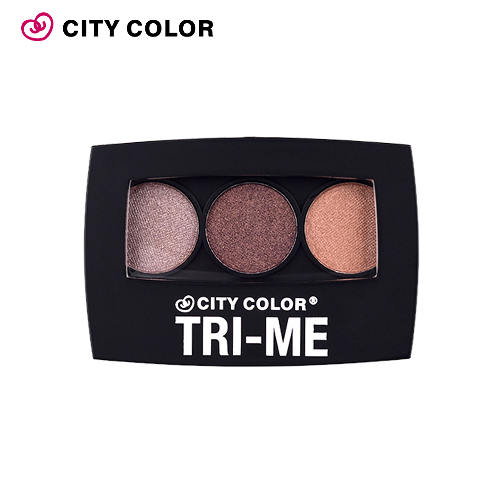 city color/城彩 超模视觉 深邃渐层3色眼影盘 不晕染易上色持久