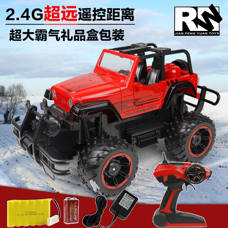 rc remote control car children's toys electric charging off-road high-speed professional climbing car anti-collision Big Foot car