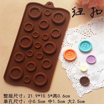 DIY Baking Cute Small Button Button Number Alphabet Silicone Mold Flower Chocolate Cake Decoration Model