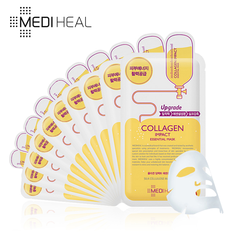 MEDIHEAL/美迪惠尔可莱丝胶原蛋白精华面膜补水保湿10片韩国正品