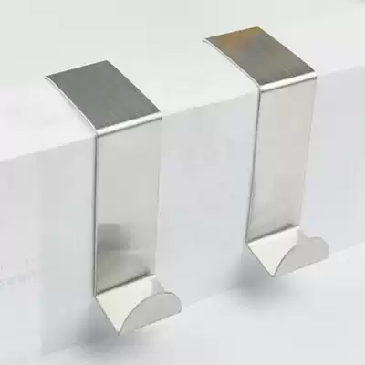 4 stainless steel door rear hook without trace adhesive hook overall cabinet door back creative nail-free coat hanger green clothes hook