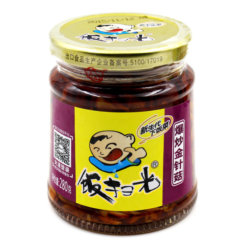 【天猫超市】四川特产饭扫光下饭菜280g饭扫光金针菇家常开胃菜