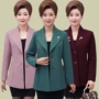 Trung niên mẹ mùa xuân và mùa thu áo khoác mỏng giản dị 40-50 tuổi Phụ nữ trung niên mặc comple cỡ lớn mỏng nhỏ áo kiểu nữ đẹp tuổi 40