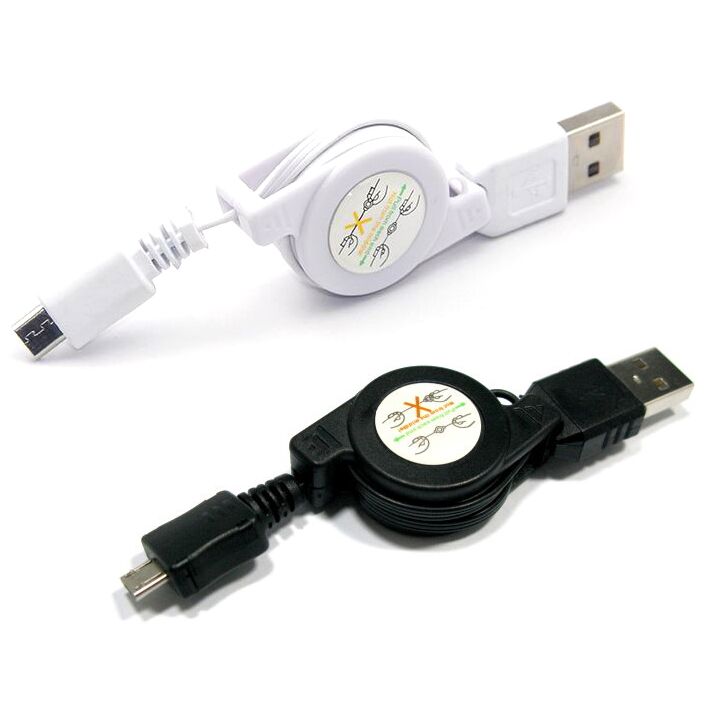 Xiaomi Charm Blue Android mobile phone universal shrinking USB charging cable Android retractable data cable lengthening