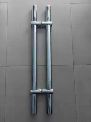 Shop hotel office glass door hole position can be adjusted square stainless steel handle Factory direct sales