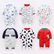 Quần áo ngủ cho bé Xiêm, chân, mùa xuân và mùa thu, mùa đông, trẻ sơ sinh, 03-6, trăng tròn, bé, quần áo năm mới, quần áo, romper