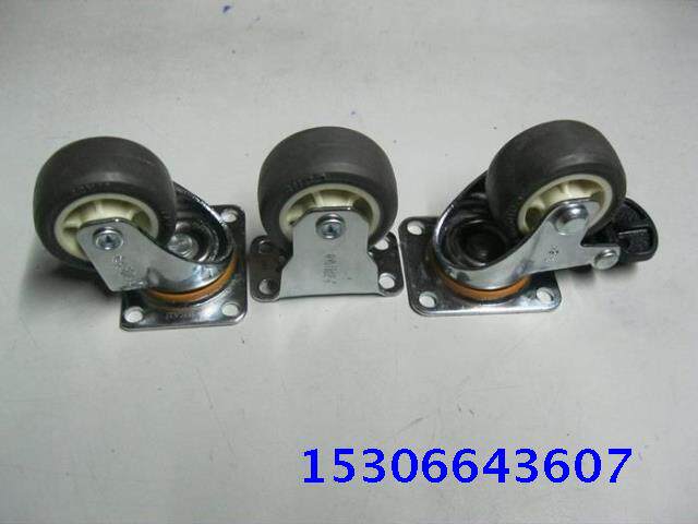 1 5 inch Caster Wheels SUPO Mute Castors TPR Artificial Glue Silent Flat-bottomed Orientation Steering Brake Pulley