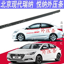 Beijing Hyundai Yuena window glass outer water retaining sealant strip Rena outer Press strip Rina Yuena Velvet Groove rubber strip