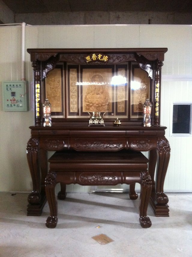 Haixin Buddha chicken wing wood Buddha Hall for the table Lotus Tiger foot Shrine Gongtai 155 176 196 216 wide