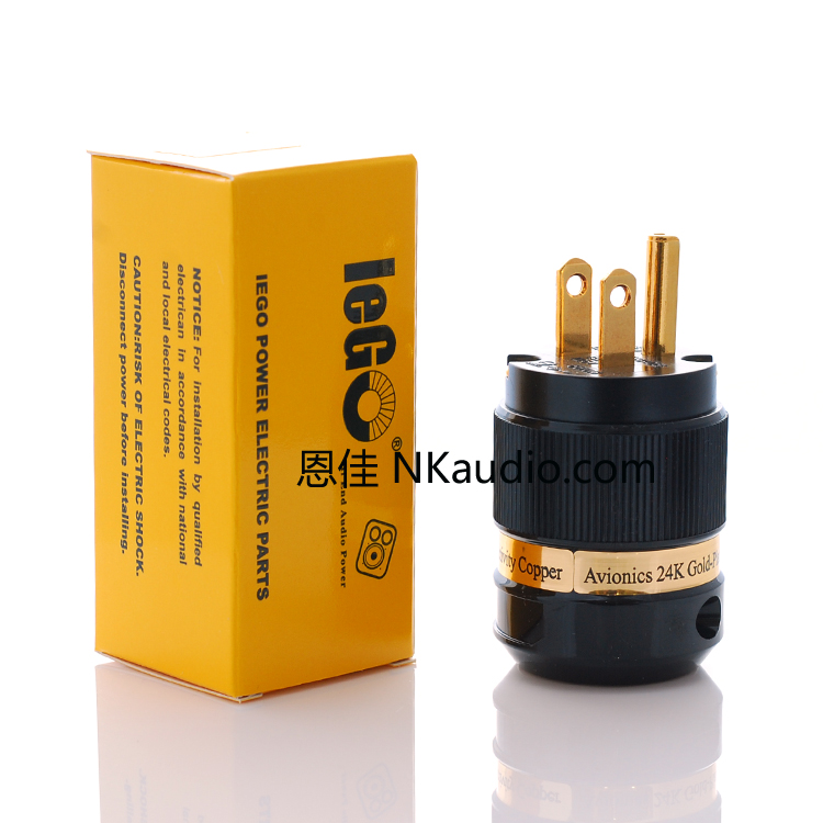 IeGO Power Ti2000-8085 audio special gold-plated power plug plug tail