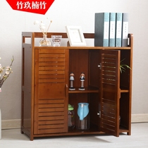 Bamboo Jiunan Bamboo side cabinet cupboard Tea cabinet Cupboard locker Simple cabinet Kitchen cabinet Wine cabinet Storage cabinet