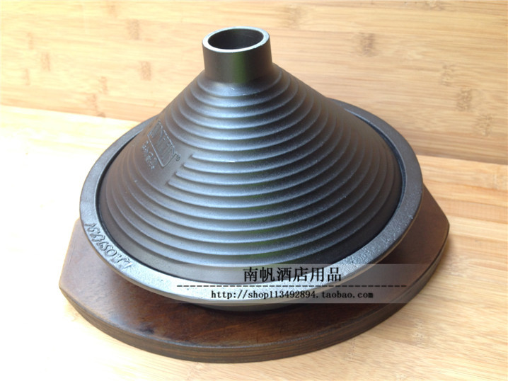 Cast iron tagi pot Iron pot Seafood pot Dry pot Stewing pot Iron pot High temperature gas stove Induction cooker Universal