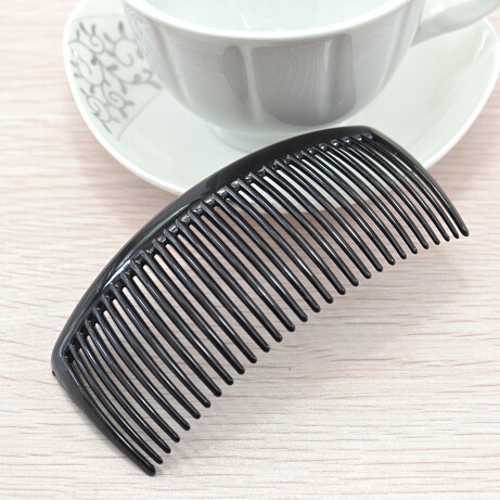 Pan hair bangs comb middle-aged and elderly black comb simple fork comb wide side long tooth handmade DIY accessories
