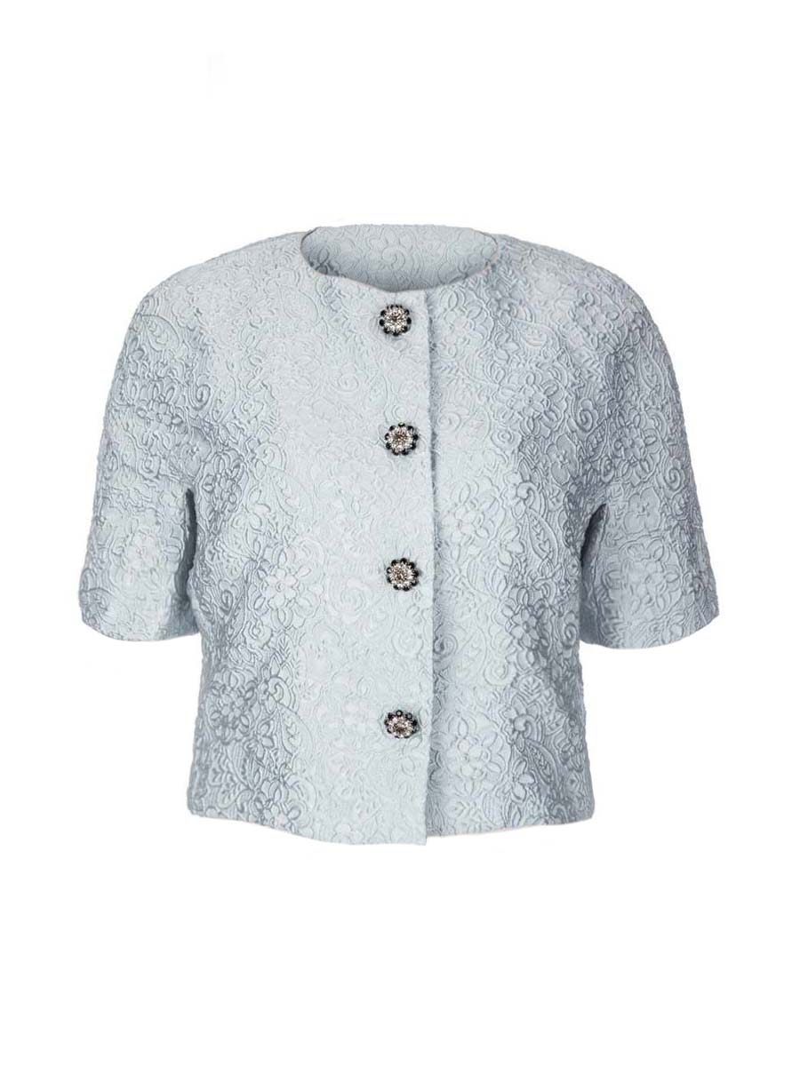 Dolce&Gabbana 浅蓝色印花设计开襟外套