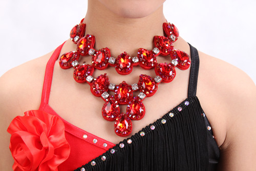 Jo Tiao Yaradin Dance Competition Necklace Accessories Adult Toddler National Standard Dance Neck Accessories Morden Dance Gig Neck Accessories