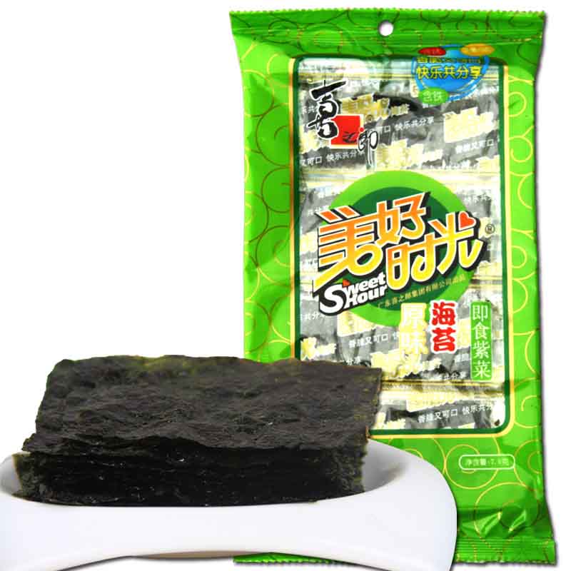 【天猫超市】喜之郎美好时光海苔原味7.5g/袋 寿司 紫菜 海苔片