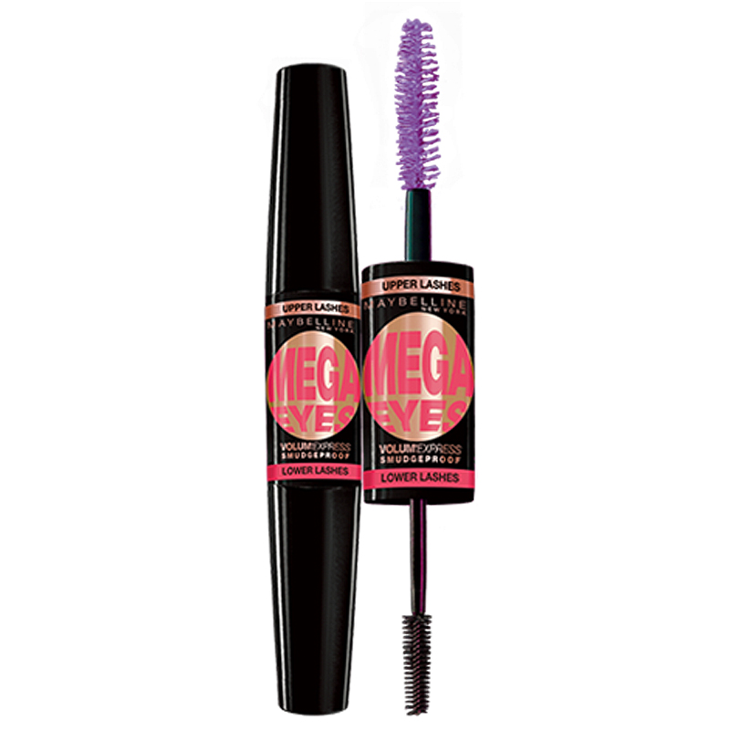 Maybelline/美宝莲大开电眼睫毛膏5.1ml+4.6ml 双刷头双向 正品