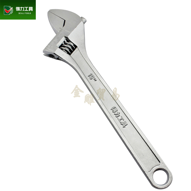 Powerful household wrench adjustable wrench live chrome wrench 8 inches 10 inches 12 inches 15 inches 18 inches 24 inches with scale