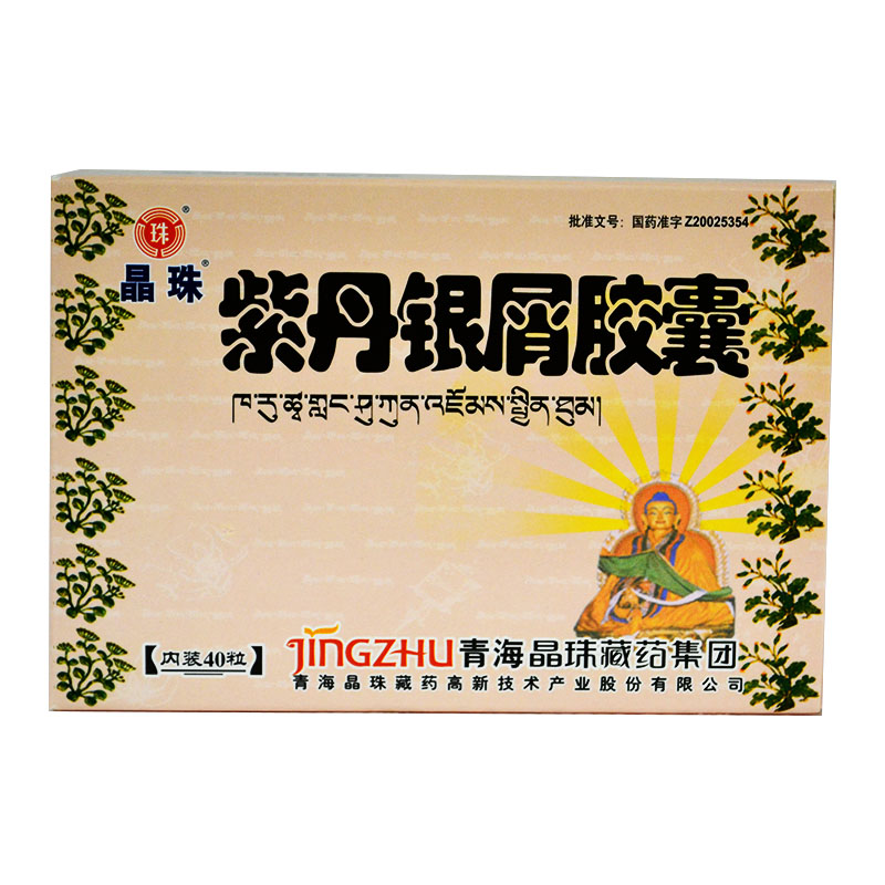 晶珠 紫丹银屑胶囊 0.5g*40粒/盒