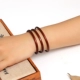 Cool Nicole 3-4,5mm Fine Wood Vine Tây Tạng Shannan Wild Wushu Spatholobi Vòng đeo tay nam và nữ Trang sức thạch anh tóc đen Vòng đeo tay Cuff