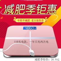 Rechargeable electronic weighing scale Precision home body scale Health scale Adult weight loss weighing device Female