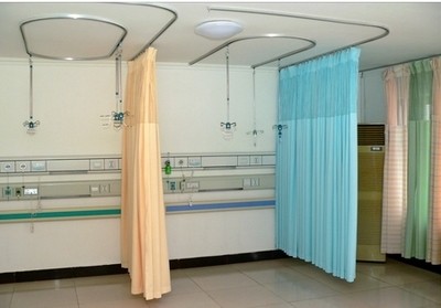 医院窗帘滑轨铝合金隔帘轨道 导轨不锈钢输液架吊杆病床输液挂钩