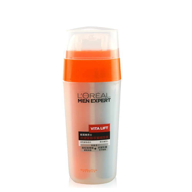L＇oreal/欧莱雅欧莱雅男士护肤正品 抗皱紧肤双重精华乳