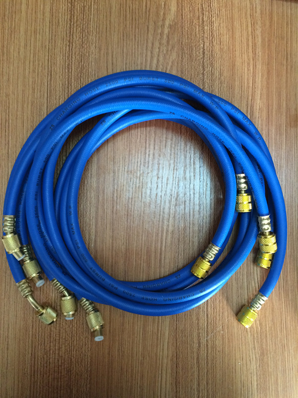 Cold coal filling pipe Fluorine-filled pipe R22 connecting hose Double British male British male air conditioning freon filling pipe