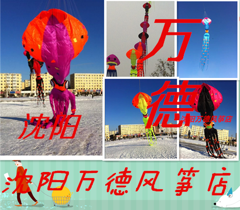 Soft kite squid kite software pendant 10 meters large soft squid octopus fly well 