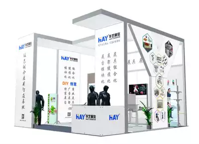 6*6 special design, production and construction of stretch cloth display rack, card cloth picture frame, card cloth square column standard booth