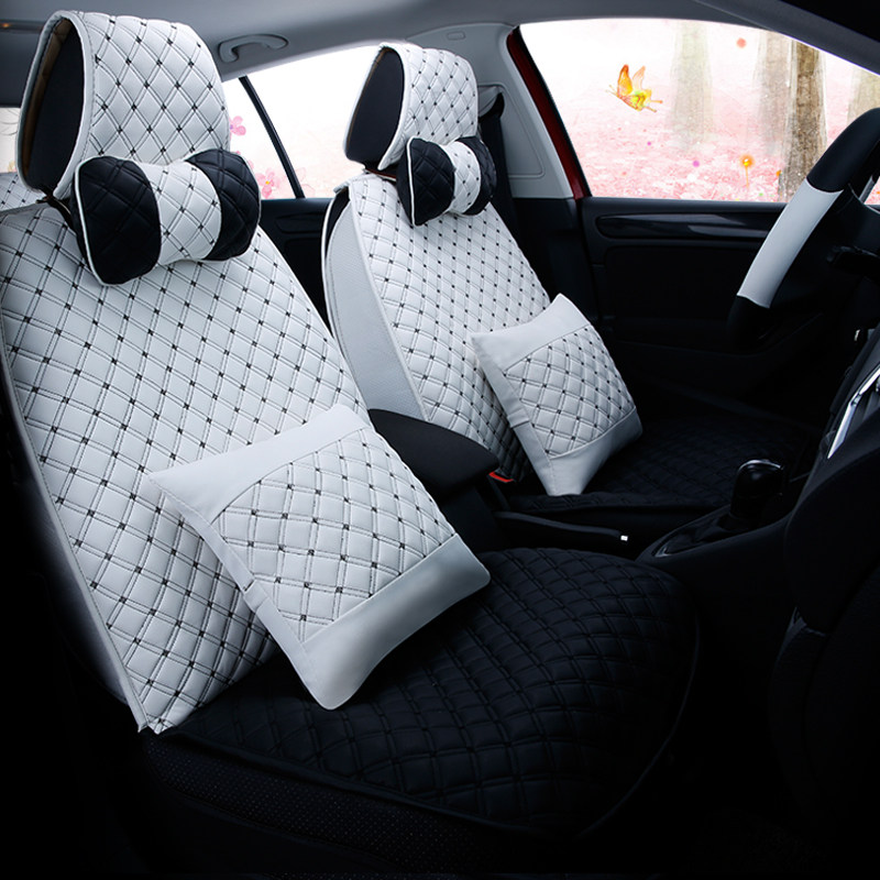 韩款卡通皮革座垫四季通用时尚众泰Z100Z500新款竹炭皮全包座套女