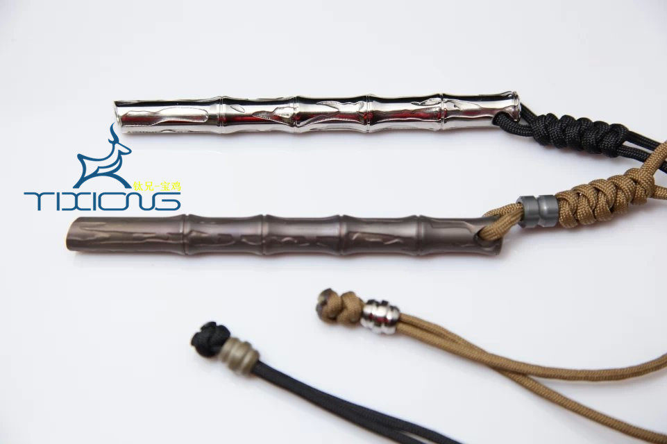 Titanium brother on Ti Titanium alloy cool bamboo stick EDC portable defense key stick titanium