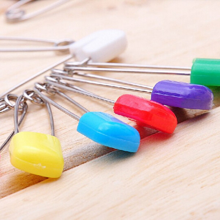 Creative Candy Color Infant Anti-Rebound Stainless Steel Safety Pin Multi-purpose Pin (Mixed Color)