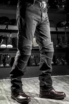 Promotion of Japanese motorcycle car racing knight straight jeans anti-fall pants off-road racing riding pants men